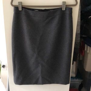 Grey wool pencil skirt